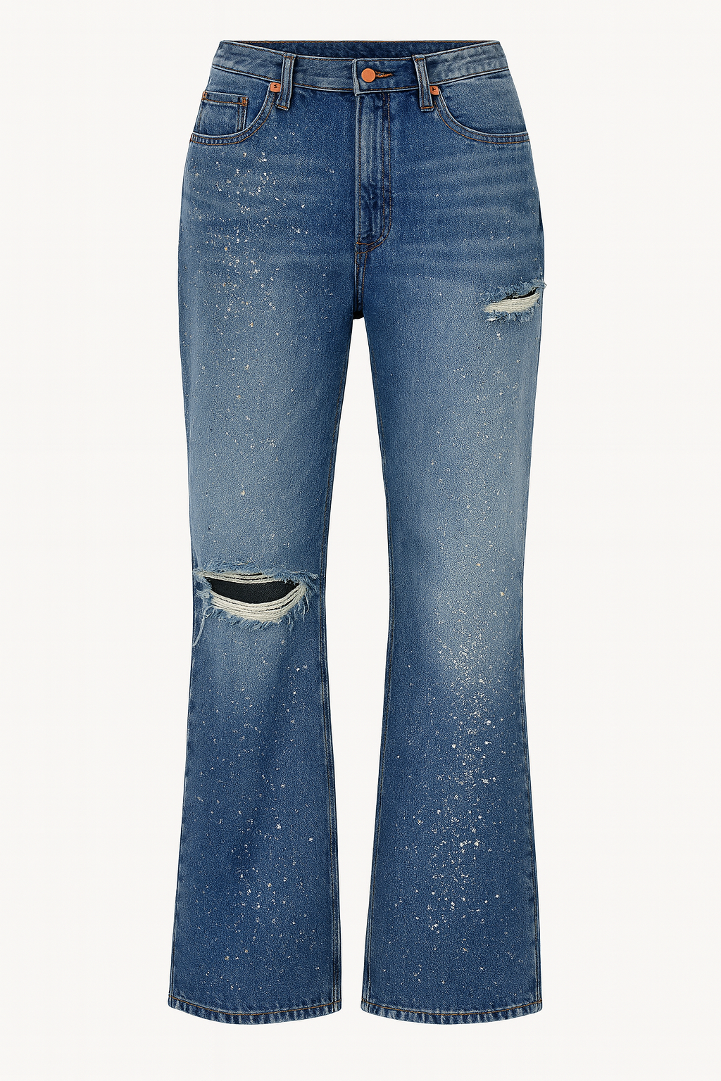 Silver Mist Splatter Jeans